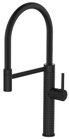 Смеситель д/кухни, гибкий излив черный, арт. K51B