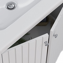 Тумба Lemark ROMANCE 80см под раковину, подвесн/напольн, 2-х дв., цвет корпуса, фасада: Белый глянец