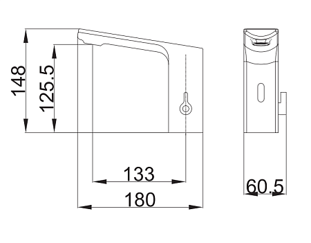Смеситель BELZ B524-7 для раковины бесконтактный (сенсорный), черный