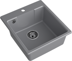 Мойка кухонная GranFest URBAN 644  1-чаш 440*490 темно-серый