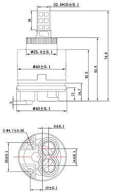 Картридж стандарт., высокий, 40 мм, ESKO