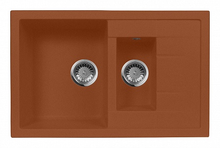 Гранитная мойка AquaGranitEx M-21K терракот