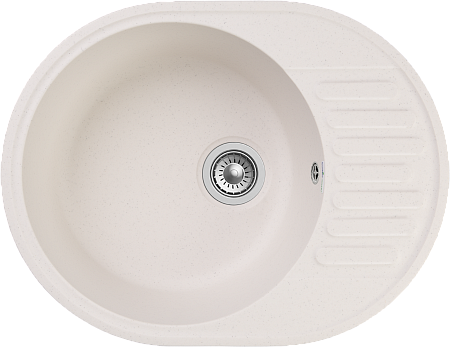 Мойка кухонная GranFest QUARZ GF-Z-58 чаша+кр 620*480 (белый)