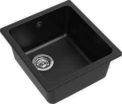 Мойка кухонная EWIGSTEIN EW-3540 подстольный монтаж 1-чаша 420*460 черный