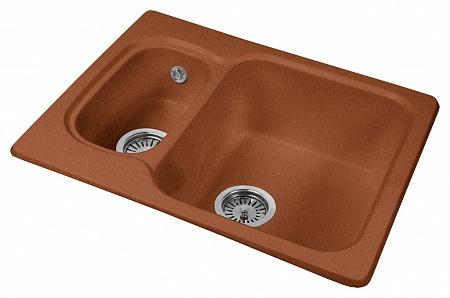 Гранитная мойка AquaGranitEx M-09 терракот
