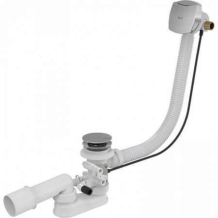 Сифон для гидромассажных ванн с напуском через перелив, металл, арт. A566-273133-57