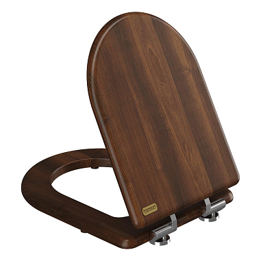 Унитаз-компакт OPADIRIS Палермо OS24722N безободковый, сиденье светлый орех, крышка бачка керамика