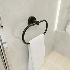 Fixsen COMFORT BLACK FX-86011 Полотенцедержатель кольцо, черный