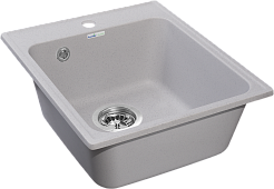 Мойка кухонная GranFest QUARZ GF-Z17 1-чаш. 420*480 (серый)