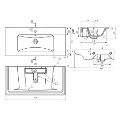 Умывальник мебельный Dreja Эйфория-100