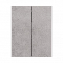 Шкаф Lemark COMBI 60см подвесной, 2-х дверный, цвета: фасад-Бетон, корпус-Белый глянец