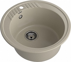 Мойка кухонная GranFest RONDO GF-R-520 D=520 мм топаз, мрамор
