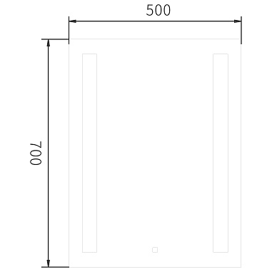 Зеркало HAIBA HB663 LED 500*700 мм