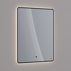 Зеркало Lemark MIOBLACK 70х80см с интерьерной подсветкой, с подогревом