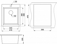 Кухонная мойка Granula GR-4201 алюминиум