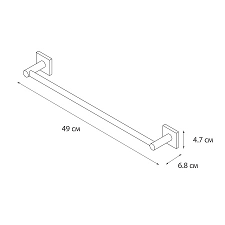 Fixsen LUX CHROME FX-15001 Полотенцедержатель трубчатый 45см., хром