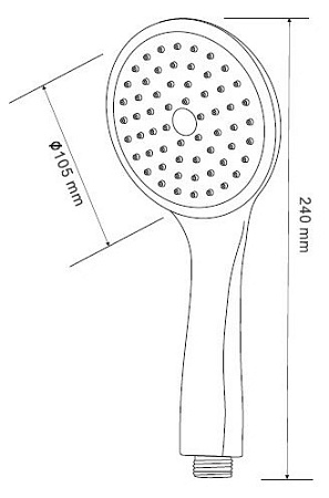 Ручной душ, 1 реж., арт. VSP851, VODA 