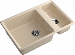 Мойка кухонная GranFest LEVEL GF-LV-760K 1.5-чаши 760*500мм кашемир, мрамор  