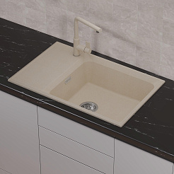 Мойка кухонная Point Этна 78 светло-бежевый