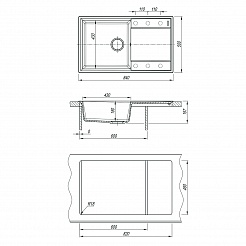 Мойка кухонная Lemark IMANDRA 840 серый шёлк