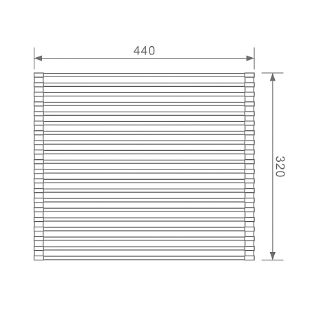 Сушилка для мойки 440*320мм (квадрат.) RAGLO R731.44.09
