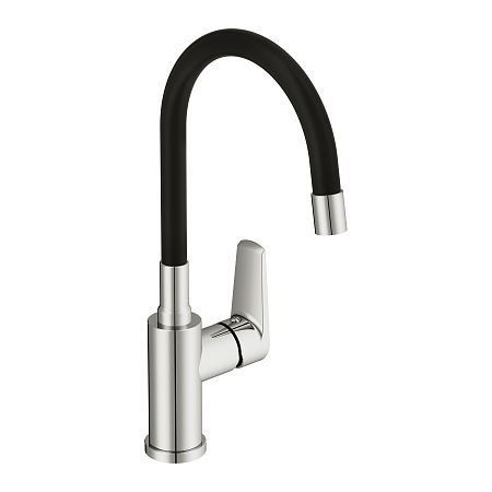 Смеситель Cersanit для кухни MODUO однорычажный с гибким изливом, хром