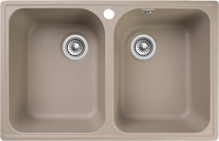 Мойка кухонная GranFest QUARZ GF-Z15 2 чаши 740*480 (песок)