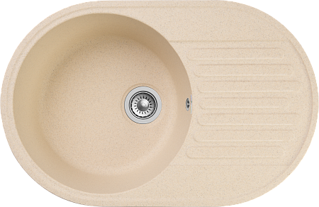 Мойка кухонная GranFest QUARZ GF-Z18 чаша+кр 740*480 (бежевый)