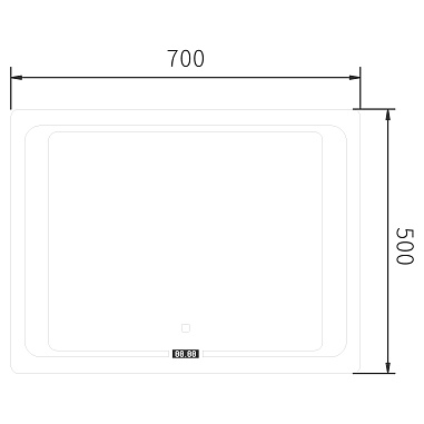 Зеркало HAIBA HB664 LED 700*500 мм
