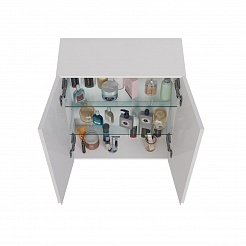 Шкаф Lemark VEON 60см подвесной, 2-х дверный, цвет корпуса, фасада: Белый глянец