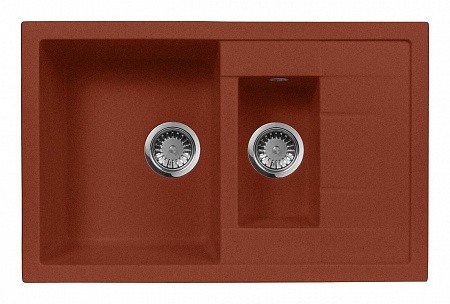 Гранитная мойка AquaGranitEx M-21K красный марс