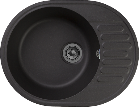 Мойка кухонная GranFest QUARZ GF-Z-58 чаша с крылом 620*480мм черный