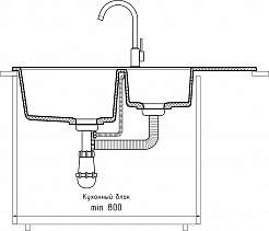 Мойка кухонная GranFest Practic GF-P980KL серый