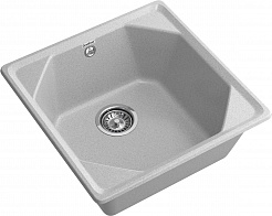 Мойка кухонная GranFest UNIQUE GF-U-500 1-чаш 500*500мм серый, мрамор  