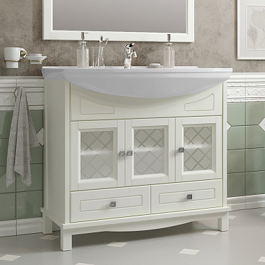 Тумба OPADIRIS Омега 85, слоновая кость (под раковину Kirovit Стиль 85)