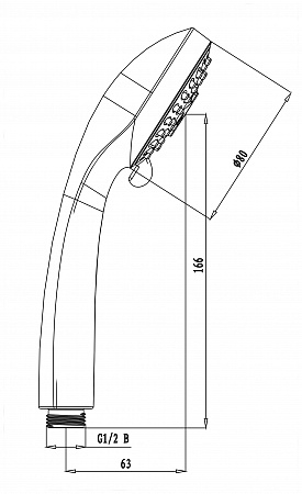 Душевая лейка Lemark LM0223C 3-функциональная, хром