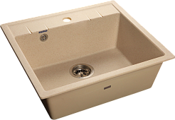 Мойка кухонная GranFest QUADRO GF-Q-561 1-чаш. 560*500 мм бежевый