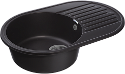Мойка кухонная GranFest QUARZ GF-Z18 чаша+кр 740*480 (черный)