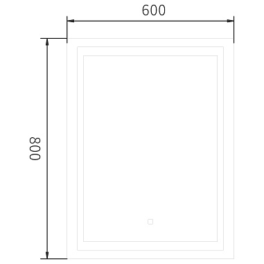 Зеркало HAIBA HB660 LED 600*800 мм