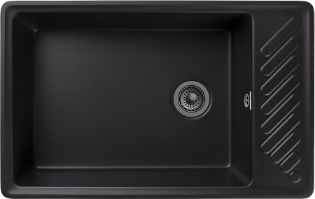 Мойка кухонная GranFest QUARZ GF-ZL-51 чаша+кр 760*480 (черный)