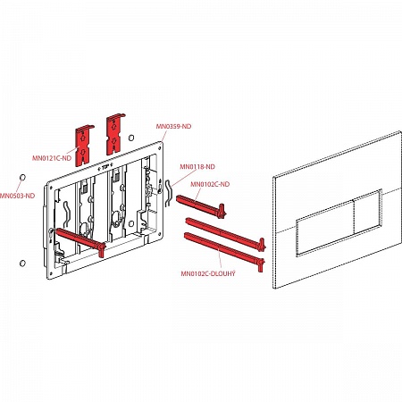 Кнопка управления для скрытых систем инсталляции, золотой-глянец, арт.M575
