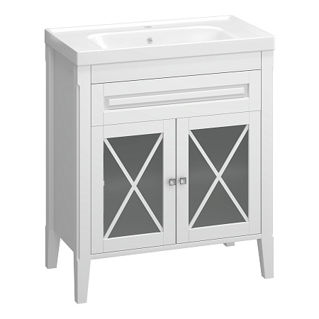 Тумба OPADIRIS Палермо 80, белый матовый (под раковину CeraStyle FRAME 80)