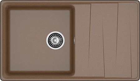 Мойка кухонная GranFest LEVEL GF-LV-860L чаш+кр 860*500мм терракот, мрамор  