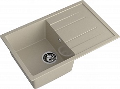 Мойка кухонная GranFest QUADRO GF-Q-780L чаша с крылом 770*495 мм топаз, мрамор