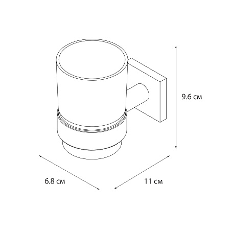 Fixsen LUX CHROME FX-15006 Подстаканник одинарный, хром
