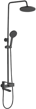 Душевая система HAIBA HB24590-7, тропический душ, латунь, черный
