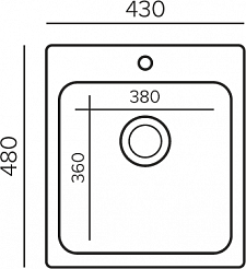 Мойка кухонная Polygran  Quartz Bond 430, Грей, арт.856394