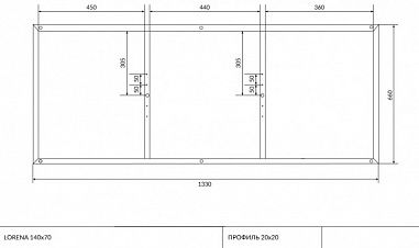 Рама Cersanit для ванны LORENA 140