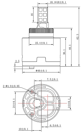 Картридж стандарт., низкий, 40 мм, ESKO