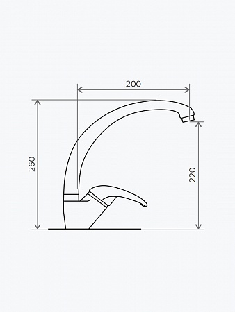 Смеситель для кухни Polygran, уголь, арт.748958